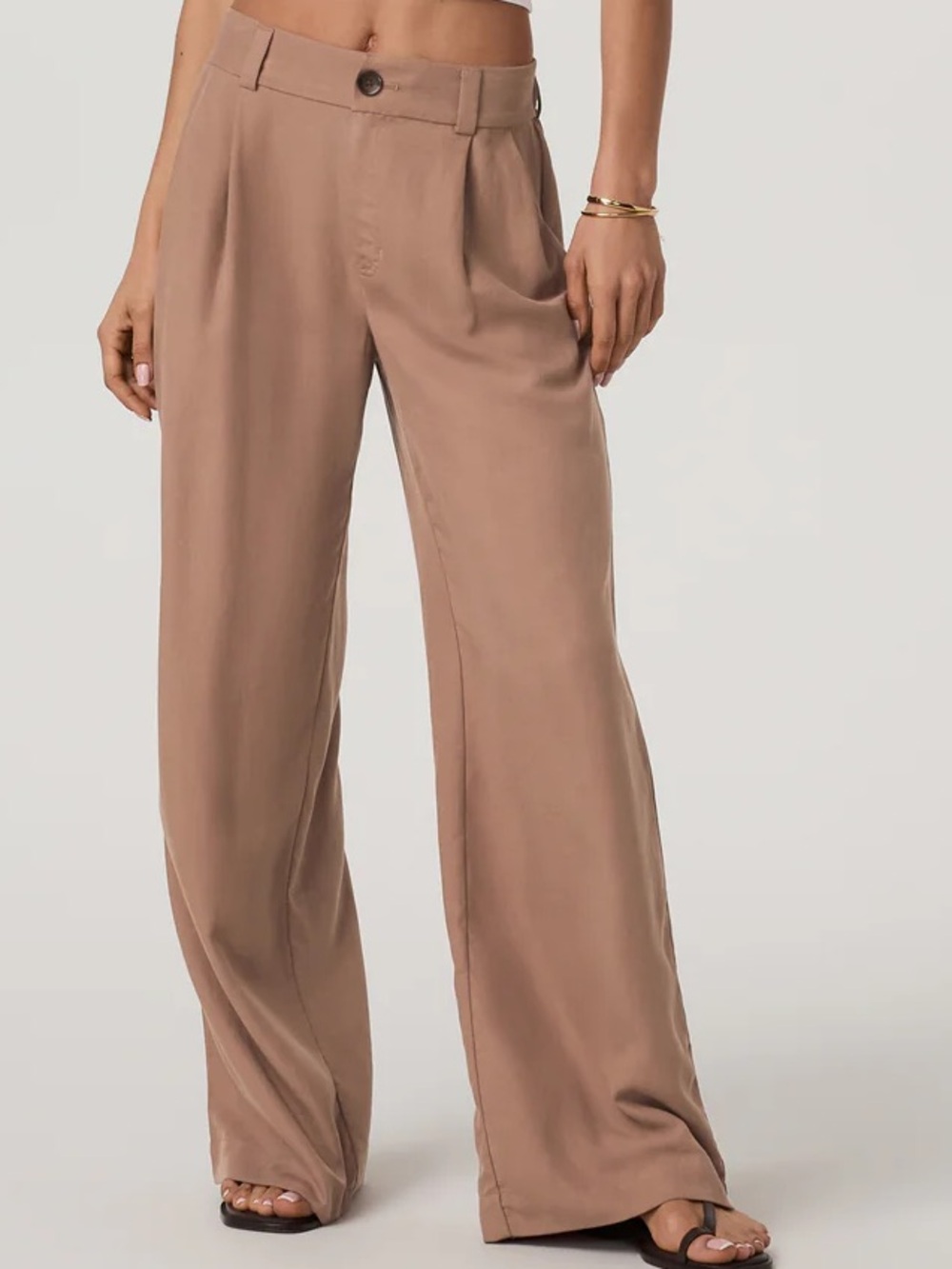 New With Tags Vuori Trestles Twill Wideleg Pant Womens Nutmeg Trousers Large NWT